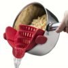 Adjustable Silicone Clip-On Pot Strainer – Handheld Kitchen Colander - Image 7