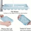 33-Grid Round Ice Cube Tray – Dustproof & Glossy for Home Kitchen (Blue) - Image 5