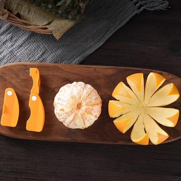 1/2pcs Deluxe Folding Orange Peeler – Space-Saving Citrus Cutter - Image 3
